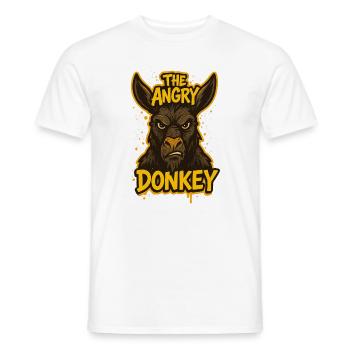 Der wütende Esel - Männer T-Shirt - Weiß - Vorne - AI Model Male 178 dark (178cm)