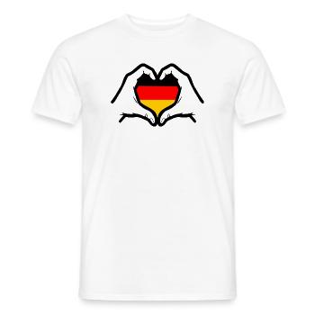 Symboles de l’Allemagne d’amour - T-shirt homme - blanc - Devant - AI Model Male 178 dark (178cm)