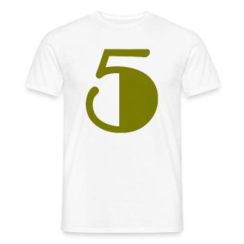 5. ANNIVERSAIRE. 5 ANS. 5e ANNIVERSAIRE - T-shirt homme - blanc - Devant - AI Model Male 178 dark (178cm)