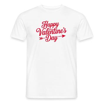 Valentine Script Herzpfeil - Männer T-Shirt - Weiß - Vorne - AI Model Male 178 dark (178cm)
