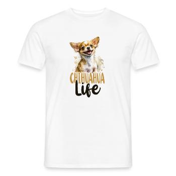 Chihuahua Chihuahueño Chihuahua - T-shirt homme - blanc - Devant - AI Model Male 178 dark (178cm)