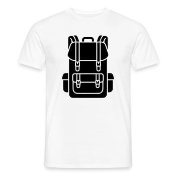 Hiking Backpack Trekking Gear - Men's T-Shirt - white - Front - AI Model Male 178 dark (178cm)