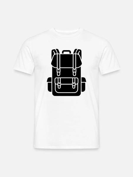 Hiking Backpack Trekking Gear - Men's T-Shirt - white