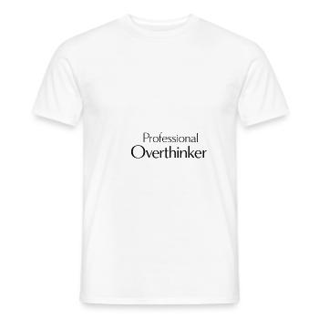 professional Overthinker Spruch - Männer T-Shirt - Weiß - Vorne - AI Model Male 178 dark (178cm)