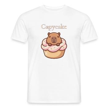 Capybara capybara dans un motif sucré de cupcake - T-shirt homme - blanc - Devant - AI Model Male 178 dark (178cm)