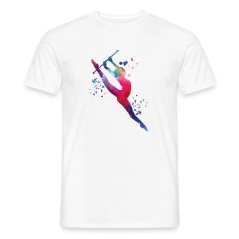 Gymnastin Mit Taktstock Rhythmische Sportgymnastik - Männer T-Shirt - Weiß - Vorne - AI Model Male 178 dark (178cm)