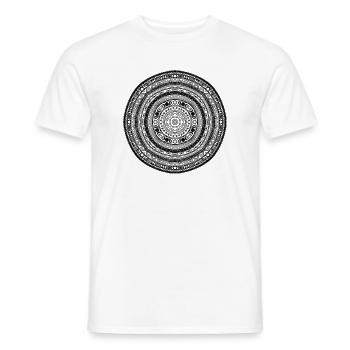 Mandala du cycle lunaire - T-shirt homme - blanc - Devant - AI Model Male 178 dark (178cm)