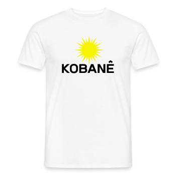 Kobane_Kurdistan_Sonne - Men's T-Shirt - white - Front - AI Model Male 178 dark (178cm)