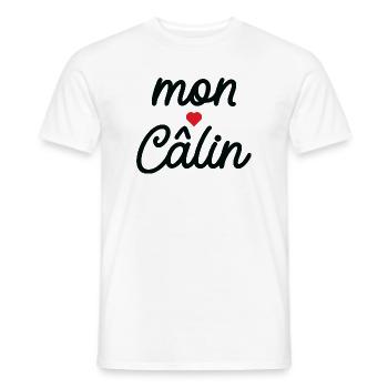 My Hug Script Red Heart - Men's T-Shirt - white - Front - AI Model Male 178 dark (178cm)