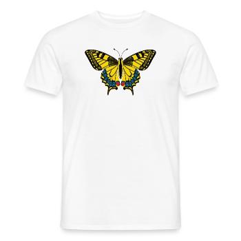 Schmetterling – Butterfly - Männer T-Shirt - Weiß - Vorne - AI Model Male 178 dark (178cm)