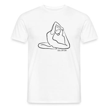 SOUL CONTOUR - Naginyasana - Men's T-Shirt - white - Front - AI Model Male 178 dark (178cm)