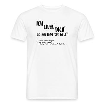 jusqu’à la fin du monde - T-shirt homme - blanc - Devant - AI Model Male 178 dark (178cm)