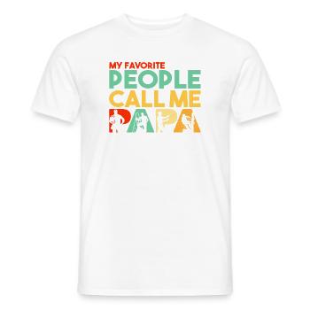 Elektriker Papa Meine Lieblingsleute nennen mich Papa - Männer T-Shirt - Weiß - Vorne - AI Model Male 178 dark (178cm)