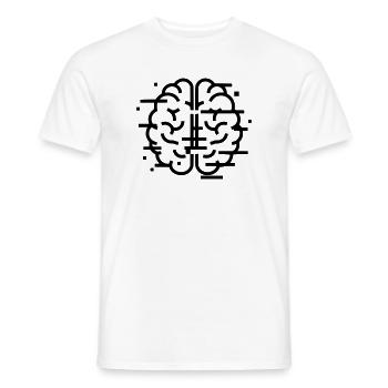 Digitales Gehirn KI Tech - Männer T-Shirt - Weiß - Vorne - AI Model Male 178 dark (178cm)