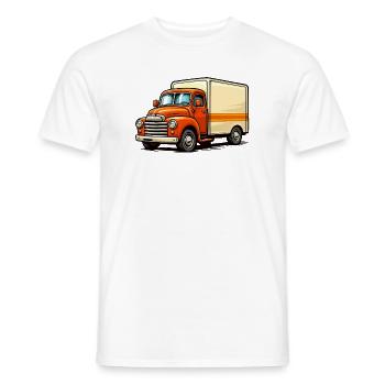 Truck Delivery Truck Illustration - Men's T-Shirt - white - Front - AI Model Male 178 dark (178cm)
