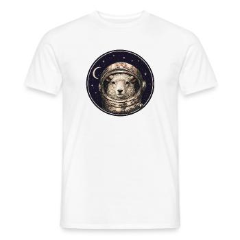 Astronautenschaf im Orbit - Männer T-Shirt - Weiß - Vorne - AI Model Male 178 dark (178cm)