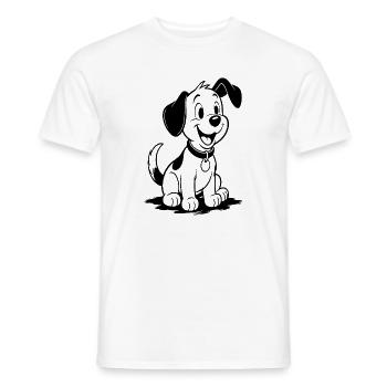 Dog Friendly Cartoon - Men's T-Shirt - white - Front - AI Model Male 178 dark (178cm)