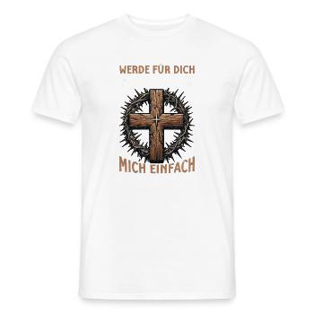 Will pray for you, just ask me - Men's T-Shirt - white - Front - AI Model Male 178 dark (178cm)
