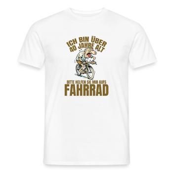 J’ai plus de 40 ans – s’il vous plaît, aidez-moi - T-shirt homme - blanc - Devant - AI Model Male 178 dark (178cm)