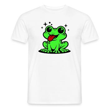 Toad Comic Frog - Men's T-Shirt - white - Front - AI Model Male 178 dark (178cm)