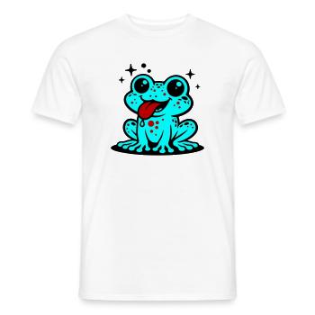 Toad Comic Frog - Men's T-Shirt - white - Front - AI Model Male 178 dark (178cm)