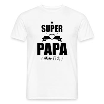 Super Papa Gift - Mòso Fè La T-shirt - Men's T-Shirt - white - Front - AI Model Male 178 dark (178cm)