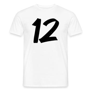22 - Men's T-Shirt - white - Front - AI Model Male 178 dark (178cm)