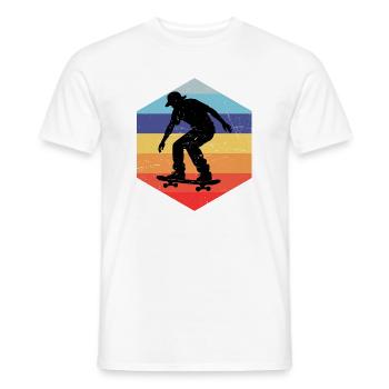 Ich liebe Skateboarding cooles Motiv für skater - Männer T-Shirt - Weiß - Vorne - AI Model Male 178 dark (178cm)