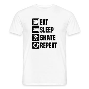 Skateboarding perfekt für jeden skater - Männer T-Shirt - Weiß - Vorne - AI Model Male 178 dark (178cm)
