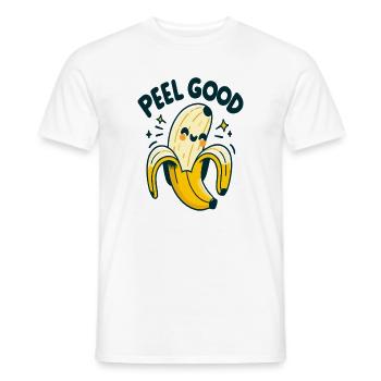 Peel Good Banana Cartoon - Men's T-Shirt - white - Front - AI Model Male 178 dark (178cm)