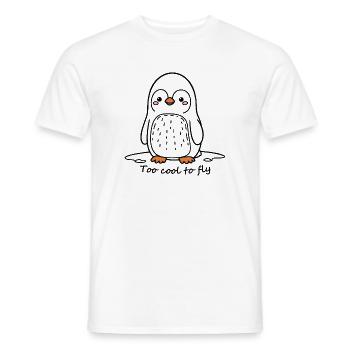 Pinguin mit rosa Wangen - Männer T-Shirt - Weiß - Vorne - AI Model Male 178 dark (178cm)