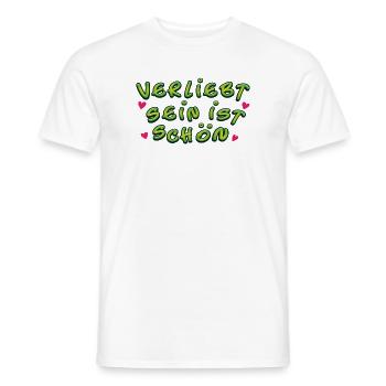 Verliebt sein ist schön - Männer T-Shirt - Weiß - Vorne - AI Model Male 178 dark (178cm)