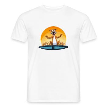 Känguru-Party am Sonnenuntergang - Männer T-Shirt - Weiß - Vorne - AI Model Male 178 dark (178cm)
