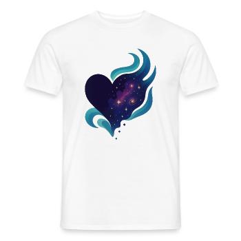 Amour - Cœur - Saint Valentin - Mariage - T-shirt homme - blanc - Devant - AI Model Male 178 dark (178cm)