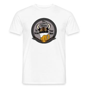 Viking Biertrinker Wikinger - Männer T-Shirt - Weiß - Vorne - AI Model Male 178 dark (178cm)