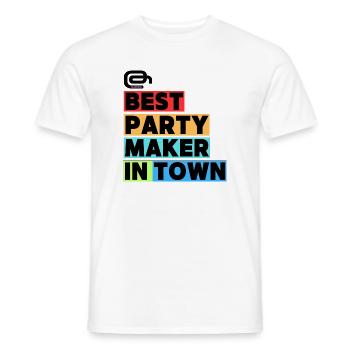 Bester Partymacher  / Best Party Maker in Town - Männer T-Shirt - Weiß - Vorne - AI Model Male 178 dark (178cm)