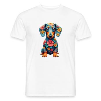 Dackel Dachshund Tekel - Männer T-Shirt - Weiß - Vorne - AI Model Male 178 dark (178cm)