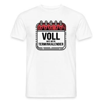 full as my diary funny beer saying - Men's T-Shirt - white - Front - AI Model Male 178 dark (178cm)