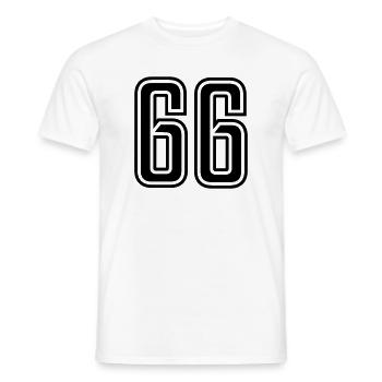 66 - Männer T-Shirt - Weiß - Vorne - AI Model Male 178 dark (178cm)