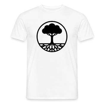 Silhouette de l’Arbre de Vie - T-shirt homme - blanc - Devant - AI Model Male 178 dark (178cm)
