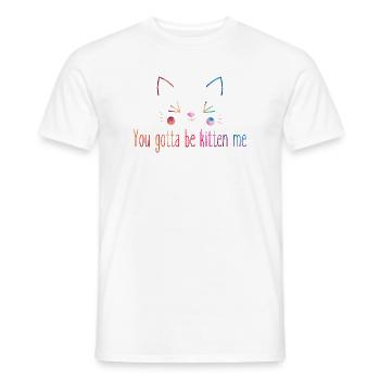 Du Musst Mich Doch Veräppeln Katzenliebhaber - Männer T-Shirt - Weiß - Vorne - AI Model Male 178 dark (178cm)