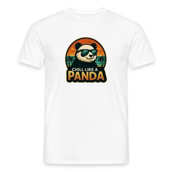 Chill wie ein Panda - Männer T-Shirt - Weiß - Vorne - AI Model Male 178 dark (178cm)