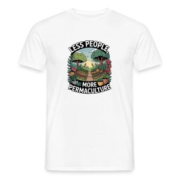 Philosophie de vie de la permaculture pour les amoureux de la nature - T-shirt homme - blanc - Devant - AI Model Male 178 dark (178cm)