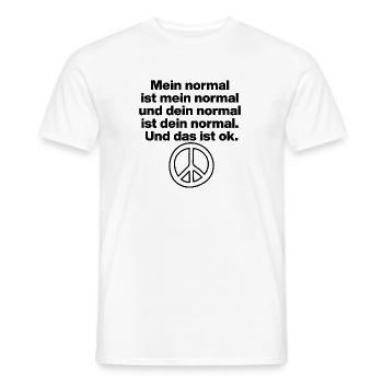 MON NORMAL EST MON NORMAL, LE TIEN VA BIEN ✌️ - T-shirt homme - blanc - Devant - AI Model Male 178 dark (178cm)