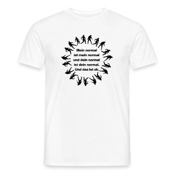 MON NORMAL EST MON NORMAL, LE TIEN VA BIEN ✌️ - T-shirt homme - blanc - Devant - AI Model Male 178 dark (178cm)