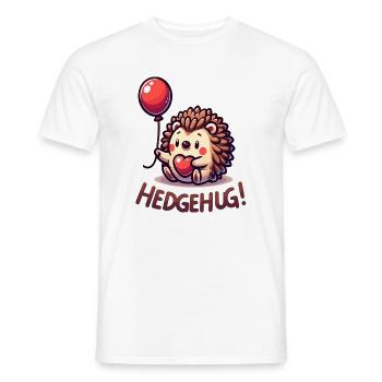 Câlin en forme de cœur hérisson - T-shirt homme - blanc - Devant - AI Model Male 178 dark (178cm)