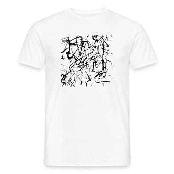 Art Lines - Men's T-Shirt - white - Front - AI Model Male 178 dark (178cm)