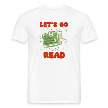 Lesen Sie Quer durch Amerika - Männer T-Shirt - Weiß - Vorne - AI Model Male 178 dark (178cm)