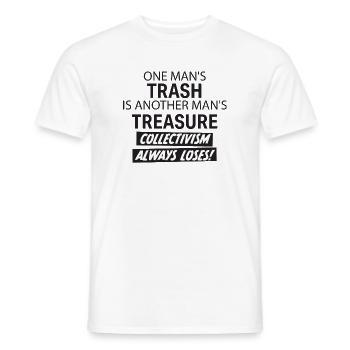 Les triomphes individuels sur le collectivisme en disant - T-shirt homme - blanc - Devant - AI Model Male 178 dark (178cm)