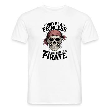 Bandana du Crâne de Pirate - T-shirt homme - blanc - Devant - AI Model Male 178 dark (178cm)